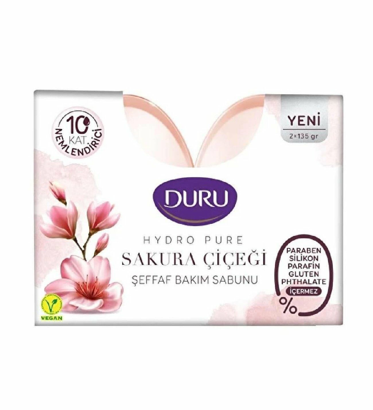 Duru Hydro Pure Sakura Çiçeği Kalıp Sabun 2'li 135 gr