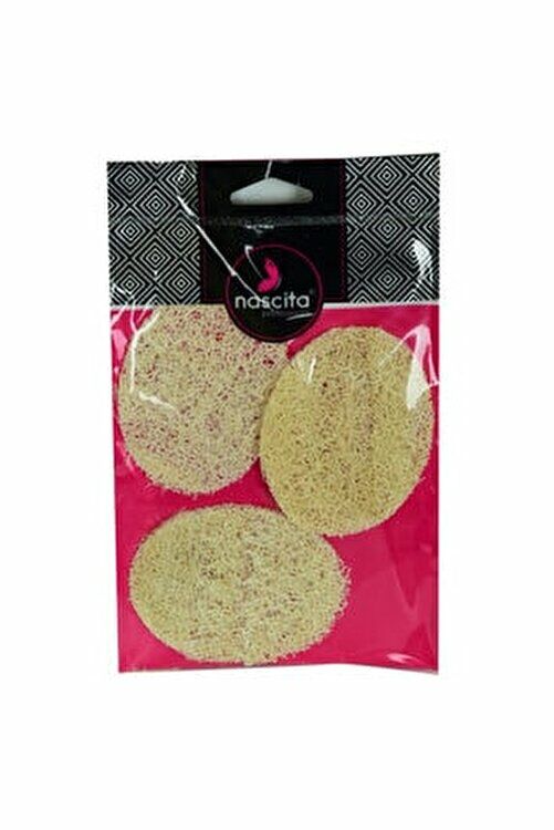 Nascita Doğal Kabak Lifli Peeling Oval Yüz Pedi Kese 3 Adet 9x7 cm