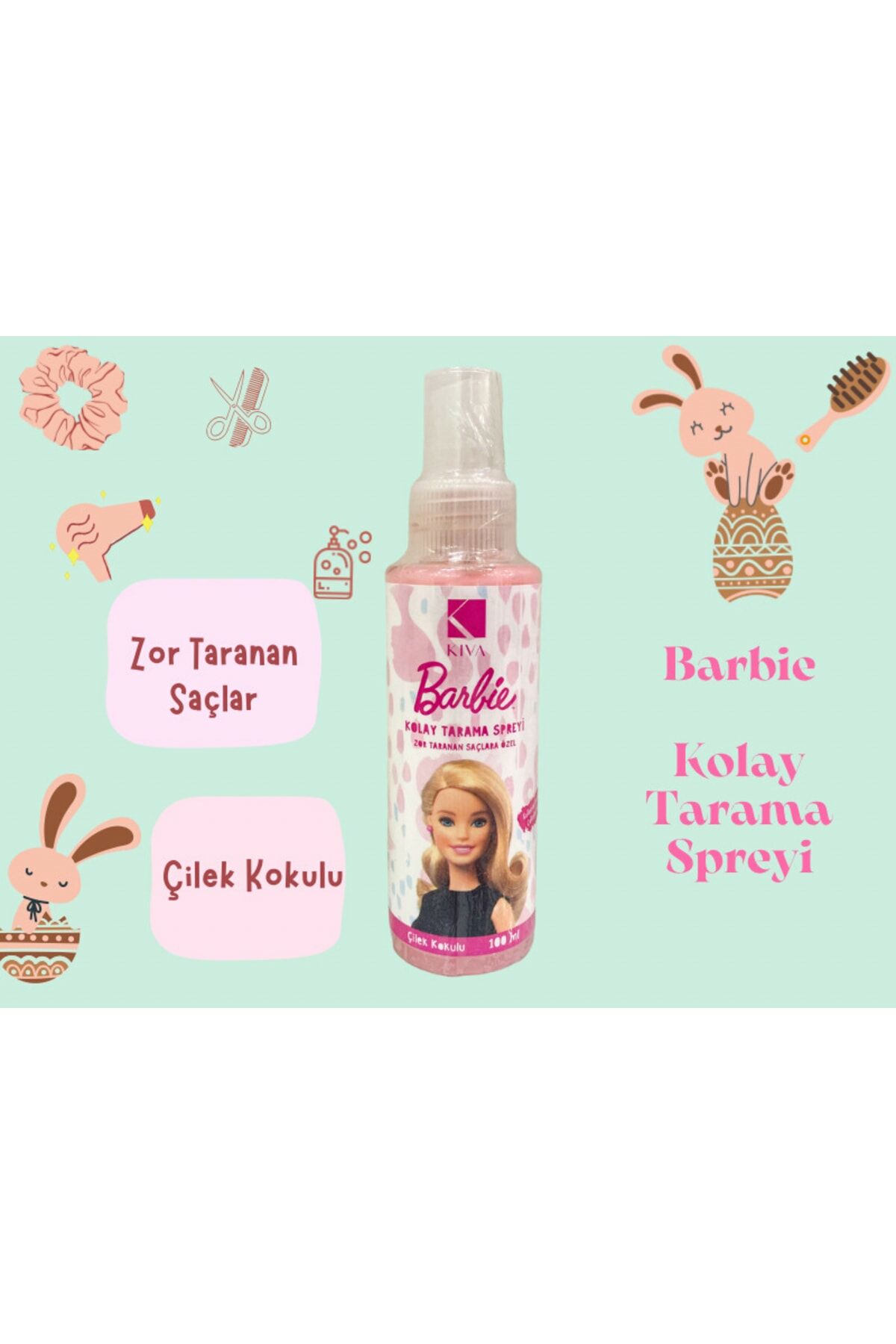 Barbie Kolay Tarama Spreyi Çilek Kokulu 100 ml