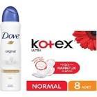 Dove Deodorant 150 ml + Kotex Ultra Normal 8'li