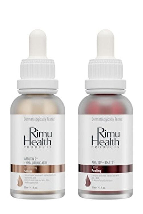 Rimu Health Products Canlandırıcı Cilt Tonu Eşitleyici ve Koyu Leke Önlemeyi Hedef Alan Bakım Seti - Serum 30 ml 2'li
