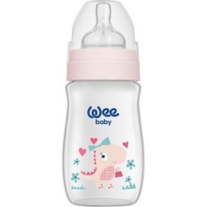 Wee Baby 136 Klasik Plus Geniş Agızlı PP Biberon 250 ml - Pembe