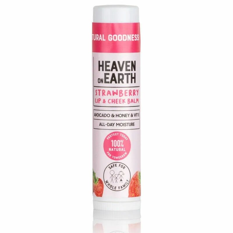 Heaven On Earth %100 Doğal Strawberry Lip & Cheek Balm Nemlendirici Besleyici Renkli Ve Çilekli 5 gr