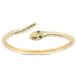 Yılan Figürlü Zirkon Taşlı Bileklik