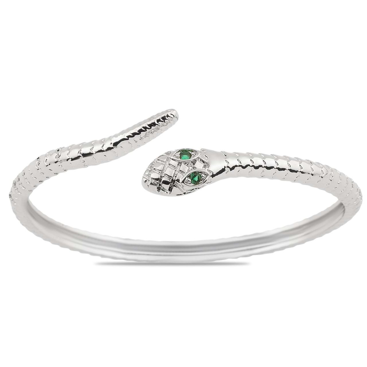 Yılan Figürlü Zirkon Taşlı Bileklik