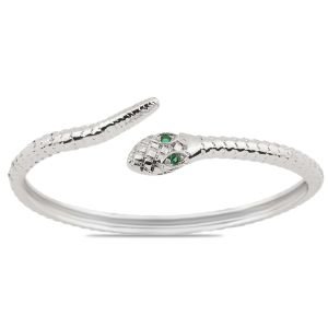 Yılan Figürlü Zirkon Taşlı Bileklik