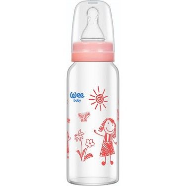 Wee Baby 771 Isıya Dayanıklı Cam Biberon 180 ml