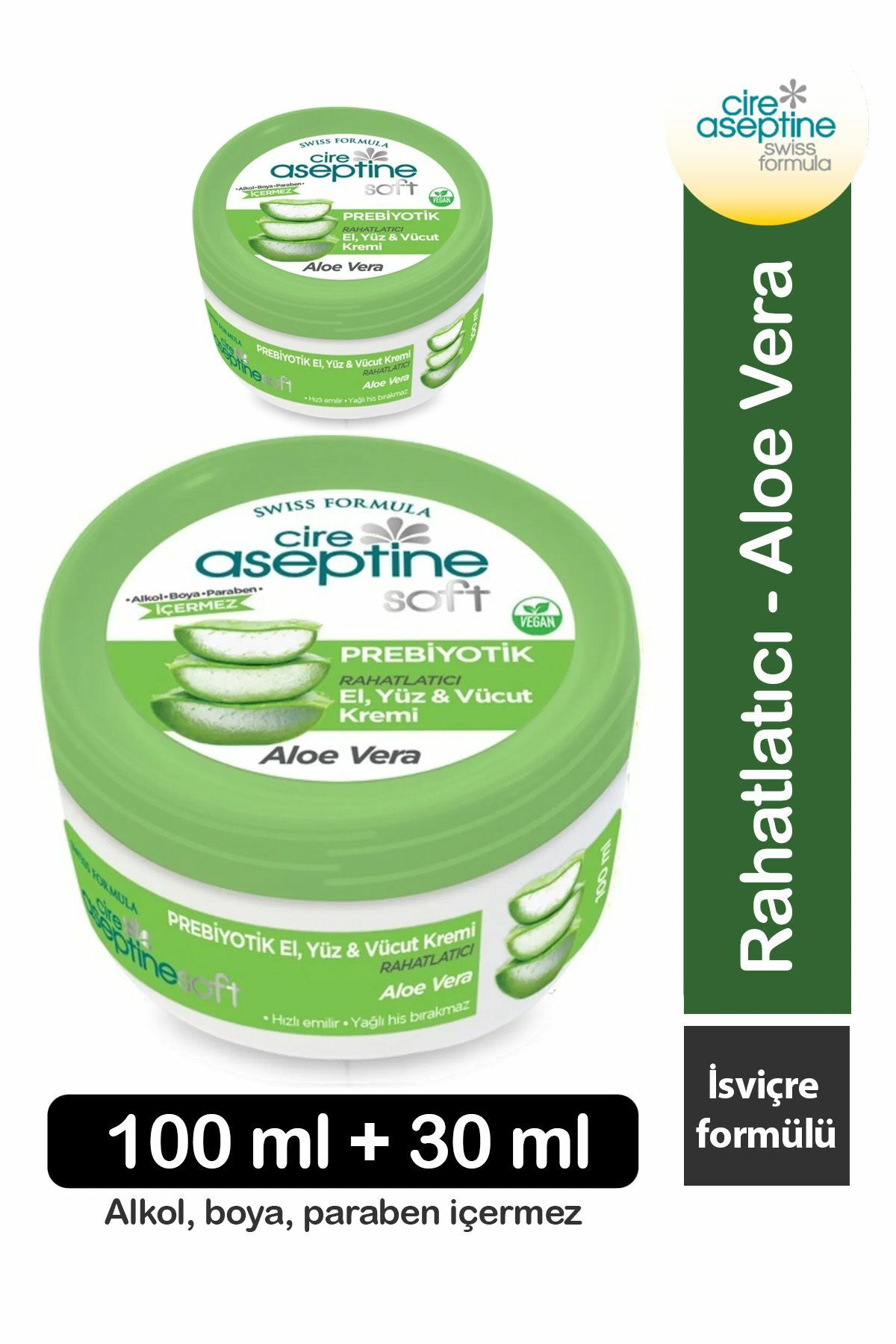 Cire Aseptine Aloevera El Yüz Vücut Kremi 100 ml + 30 ml