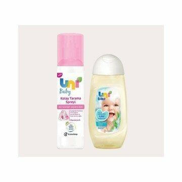Uni Baby Kolay Tarama Spreyi 200 ml + Uni Baby Saç ve Vücut Şampuanı 200 ml - Kofre
