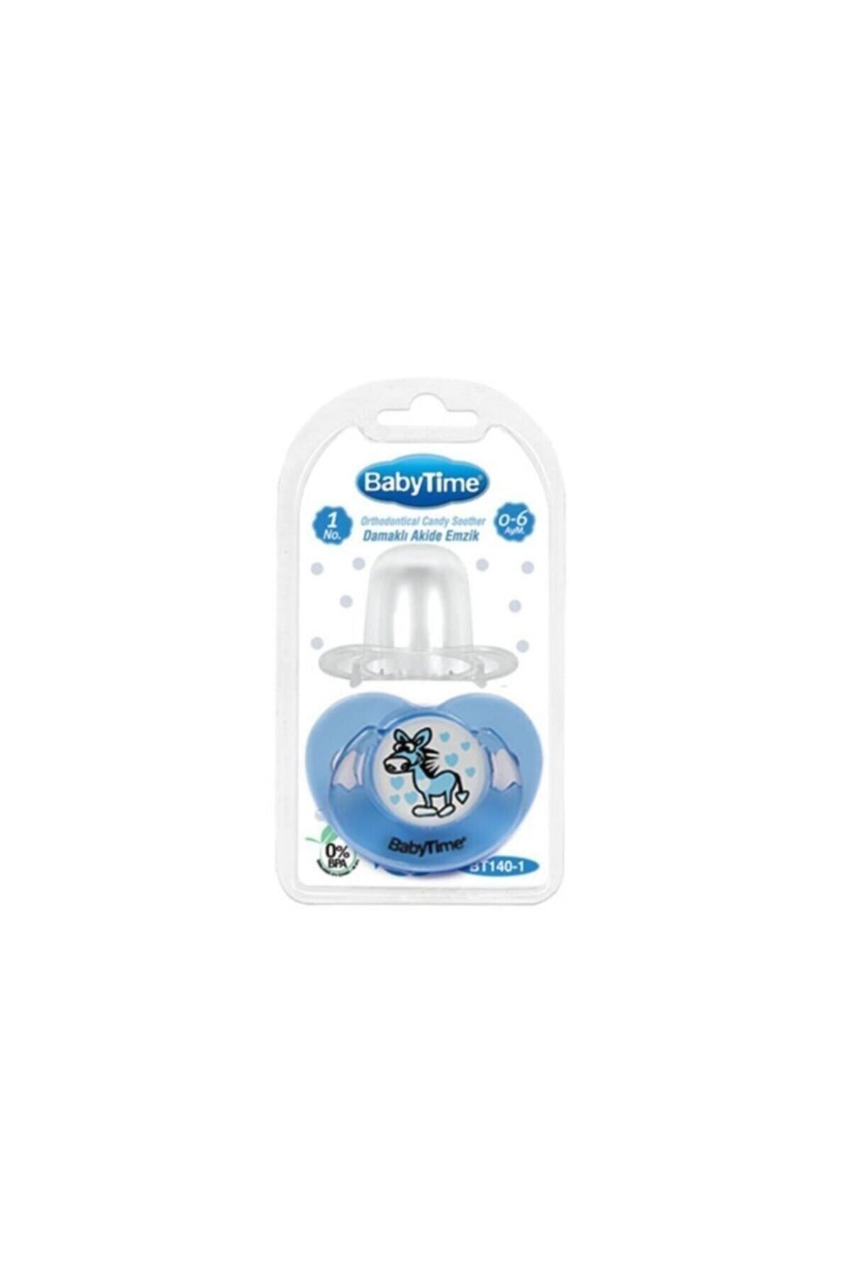 Baby Time Bt127 Silikon Damaklı Şeffaf Gövdeli Desenli Emzik - Sarı
