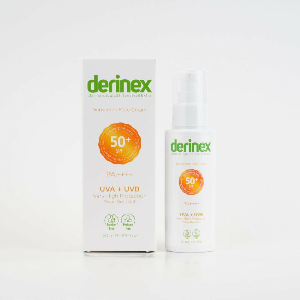 Derinex Güneş Koruyucu Yüz Kremi Spf 50+  50ml