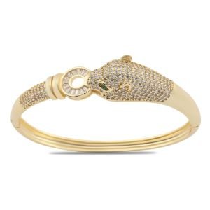 Jaguar Figürlü Zirkon Taşlı Bileklik