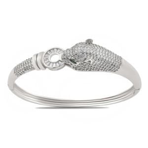 Jaguar Figürlü Zirkon Taşlı Bileklik