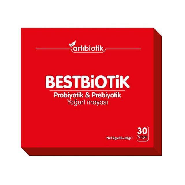 Doğadan Bizim Artıbiotik Bestbiotik Probiyotik Prebiyotik Yoğurt Mayası 30 Saşe