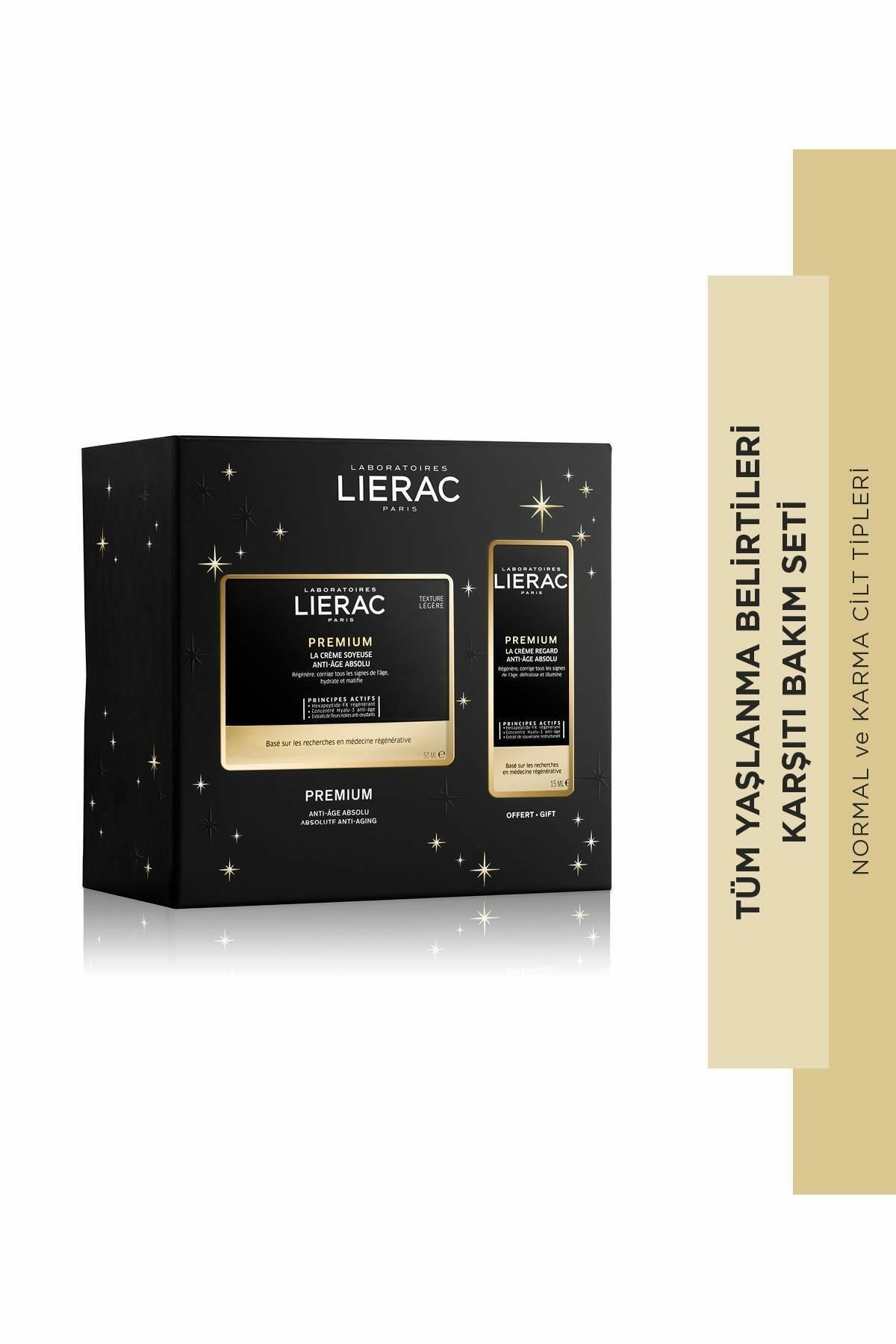 Lierac Premium Silky Cream Kırışıklık Karşıtı Krem 50 ml + Premium Eye Cream Yaşlanma Karşıtı Göz Kremi 15 ml
