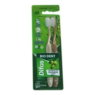 Difaş Bio Dent Bio Bazlı 2'li Diş Fırçası Yumuşak