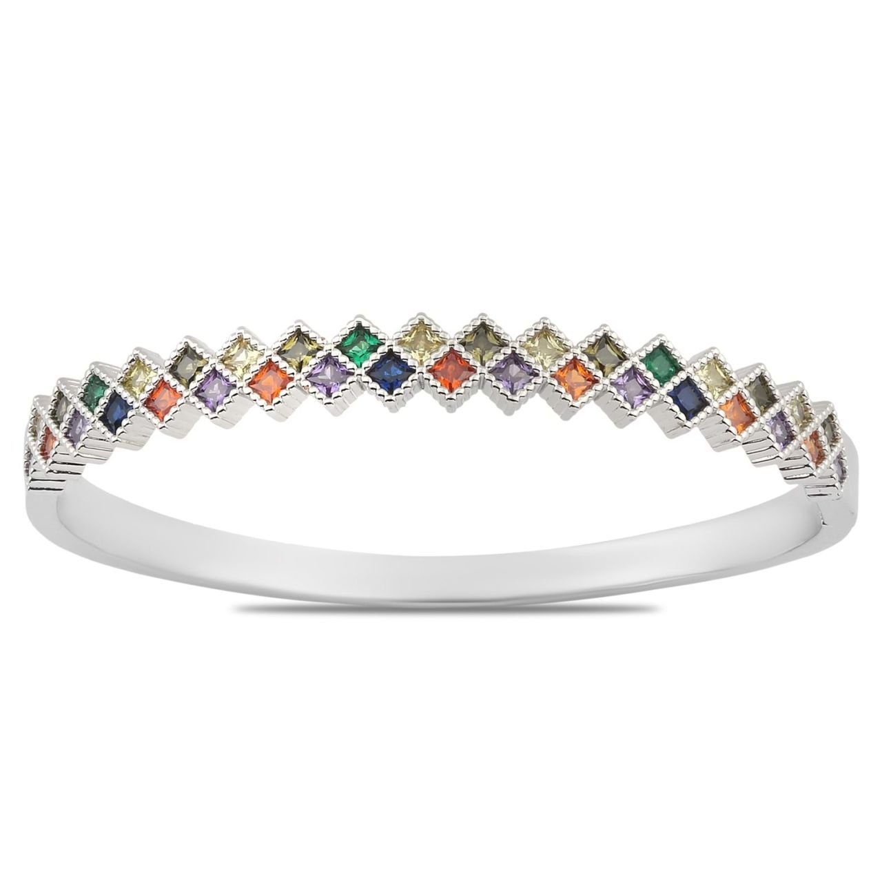 Kare Renkli Zirkon Taşlı Bileklik