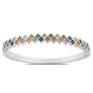 Kare Renkli Zirkon Taşlı Bileklik