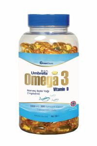 Green Store Umbrella Plus Omega 3 Norveç Balık Yağı 1300 mg 200 Kapsül