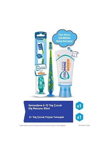 Sensodyne Çocuk Diş Macunu Promine 50 ml + Promine Diş Fırçası Çanta