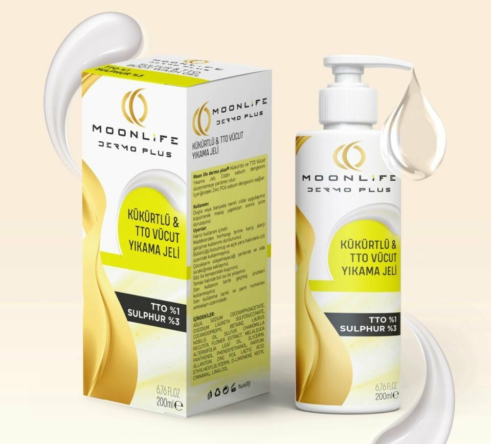 Moon Life Kükürtlü & TTO Vücut Yıkama Jeli Lipozomal 200ml