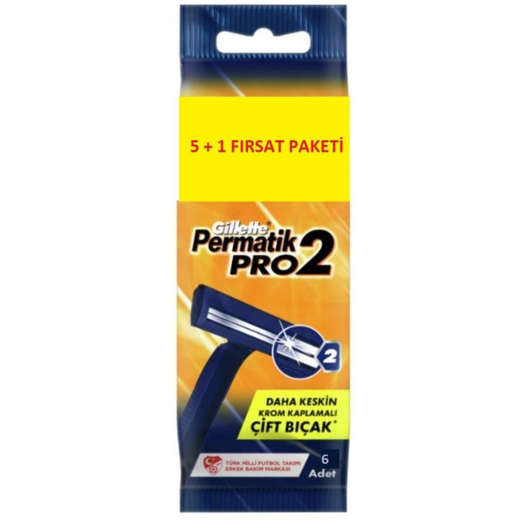 Gillette Permatik Pro 2 Tıraş Bıçağı 6'lı