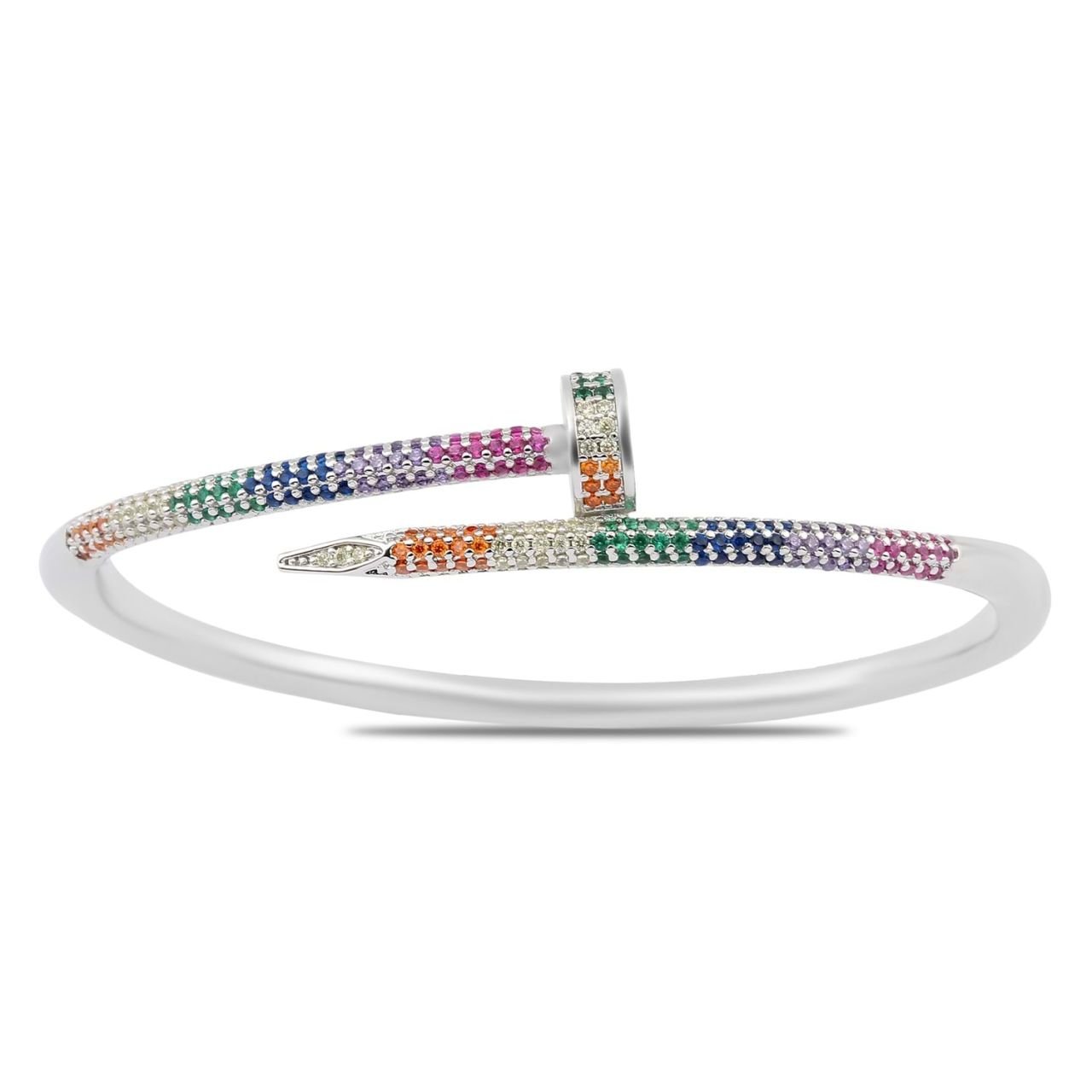 Çivi Figürlü Figürlü Zirkon Taşlı Bileklik