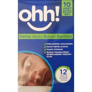 Ohh Nefes Açıcı Burun Bandı 10'lu