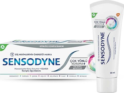 Sensodyne Çok Yönlü Koruma Gelişmiş Beyazlık Diş Macunu 50 ml