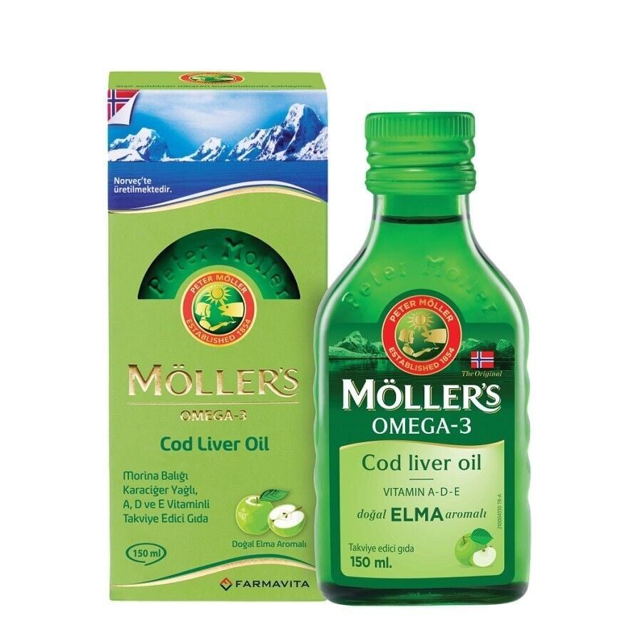Möller's Balık Yağı Şurubu Elma Aromalı 150 ml