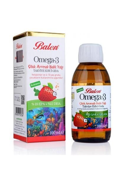 Balen Omega-3 Çilek Aromalı Şurup 100 ml