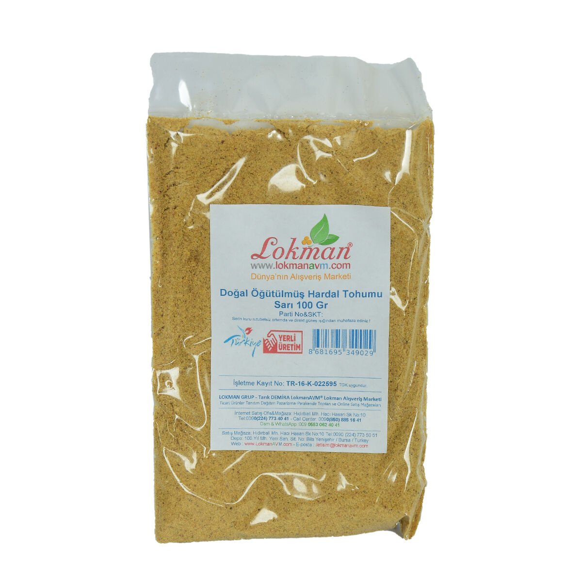 Lokmanavm Hardal Tohumu Öğütülmüş Sarı 100 gr