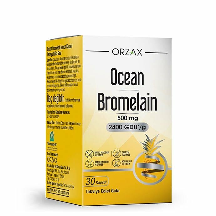 Ocean Bromelaın 500 Mg 30 Kapsul