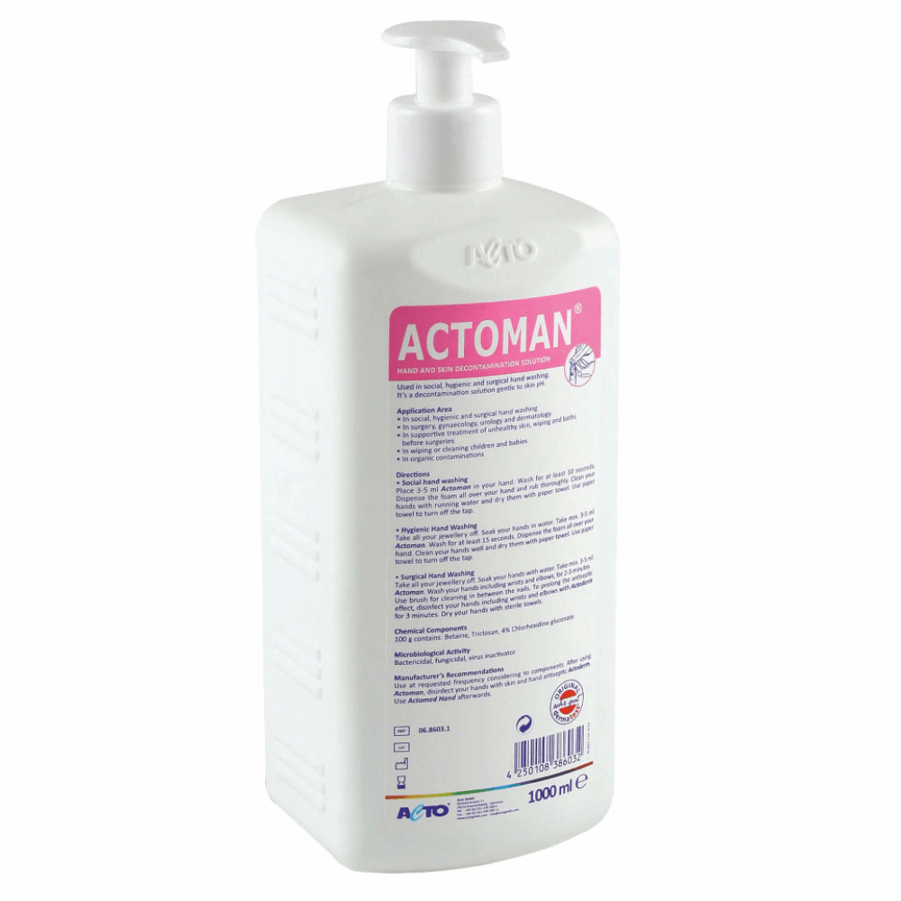 Actoman Plus El ve Cilt Dezenfaktan Sıvı Sabun 1000 ml