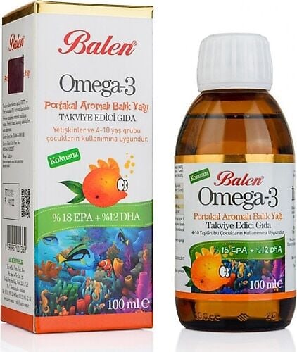 Balen Omega-3 Portakal Aromalı Şurup 100 ml
