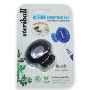 Steriball Diş Fırçası Koruyucu Hijyenik Kap (Siyah)