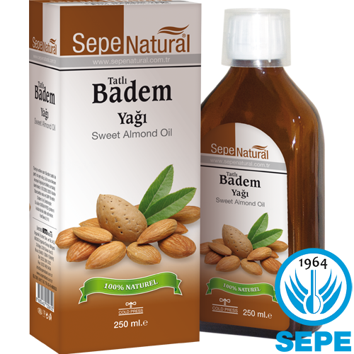 Tatlı Badem Yağı 250 ml %100 Saf Soğuk Sıkım Badem Yağı
