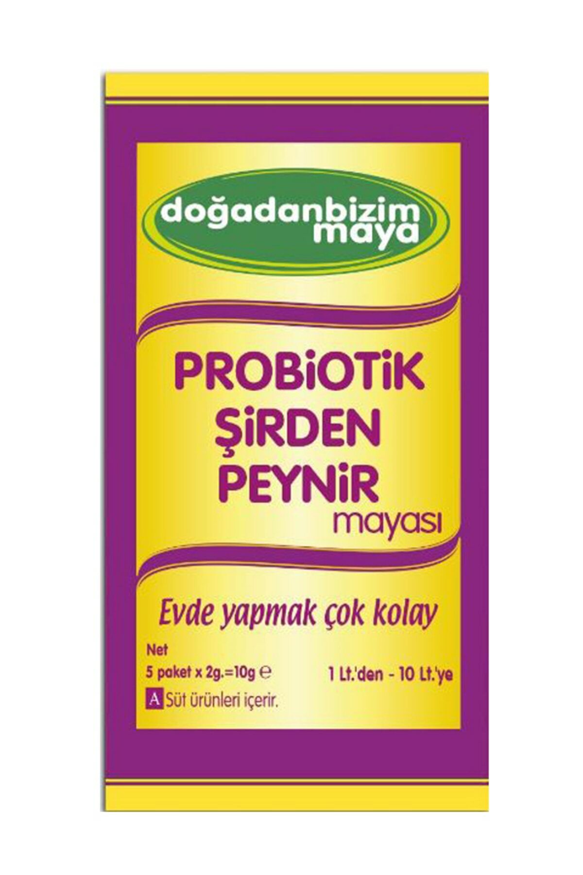 Doğadan Bizim Probiotik Şirden Peynir Mayası Toz 2 gr - 5'li Paket