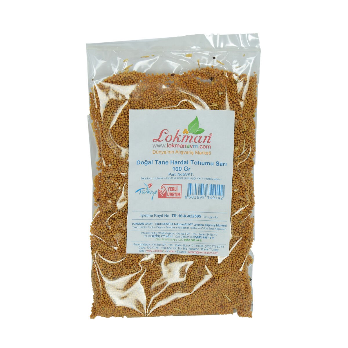 Lokmanavm Hardal Tohumu Tane Sarı 100 gr