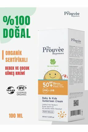 The Prouvée Réponses Organik Bebek & Çocuk Diş Macunu Çilekli 35 ml