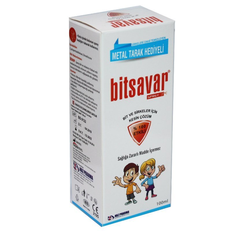 Bitsavar Sprey 100 ml- Metal Tarak Hediyeli
