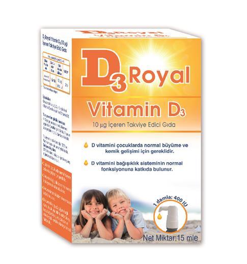 D3 Royal Vitamin D3 400 iu 15 ml Damla
