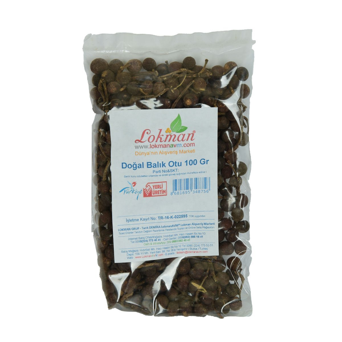 Lokmanavm Balık Otu Doğal Tane 100 gr