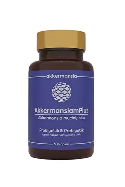 AkkermansiamPlus Akkermansia Muciniphila İçeren Takviye Edici Gıda 60 Kapsül