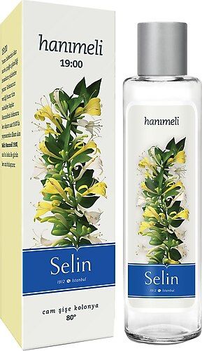 Selin Hanımeli Kolonya Cam Şişe 180 ml - 3 Adet