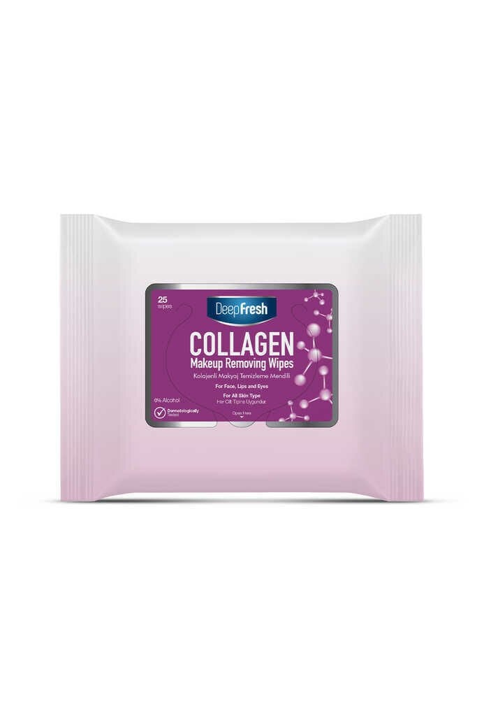 DeepFresh Kolajenli Makyaj Islak Mendil 25 Yaprak