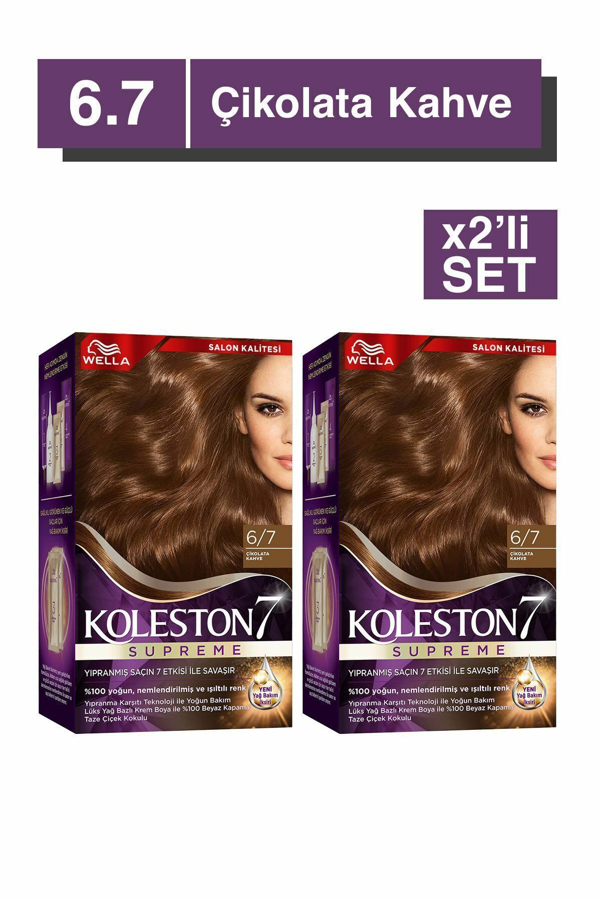 Koleston Supreme Kit Saç Boyası - Çikolata Kahve 6/7
