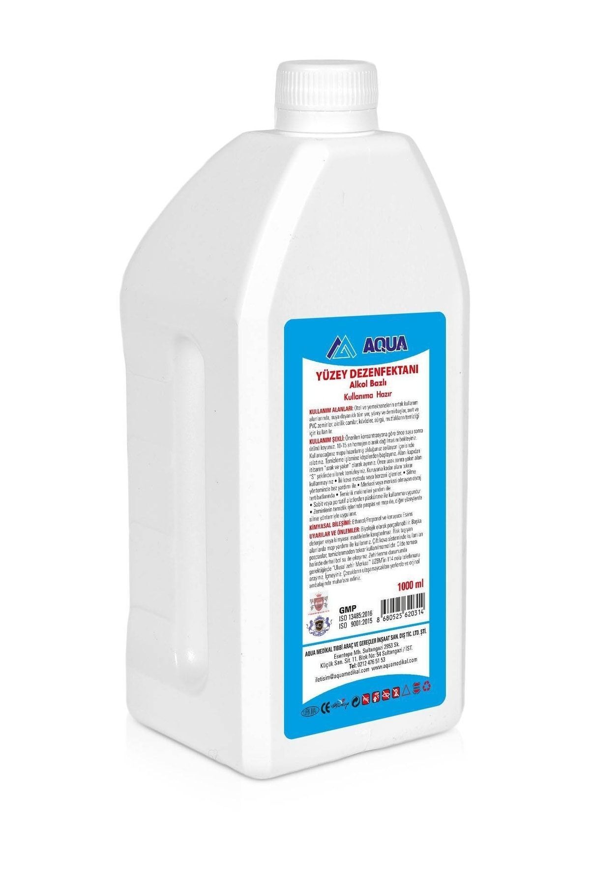 Aqua Alkol Bazlı Alet ve Yüzey Temizleyici 1000 ml