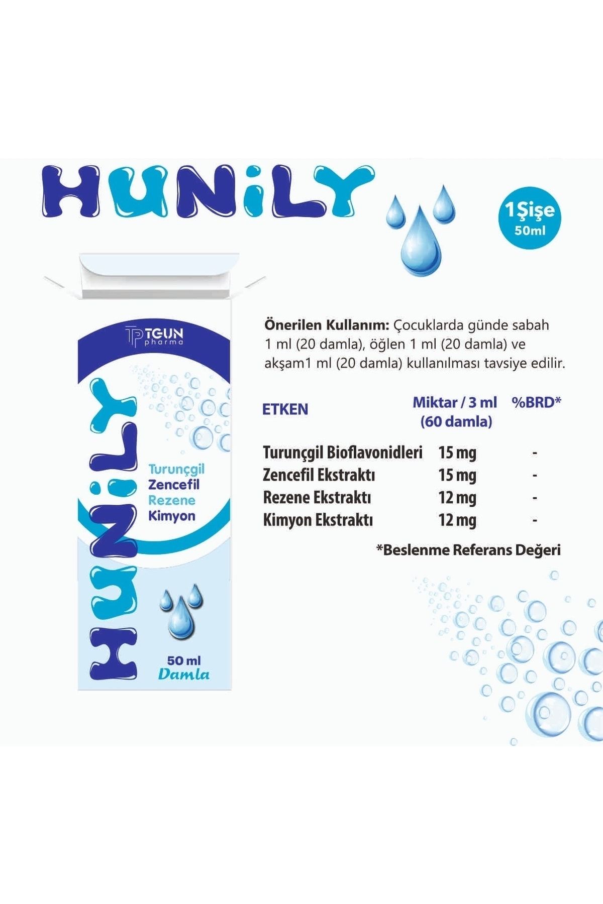 Hunily Gaz Damlası 50 ml