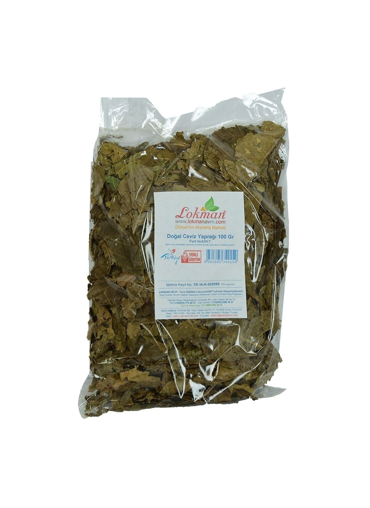 Lokmanavm Ceviz Yaprağı Doğal 100 gr